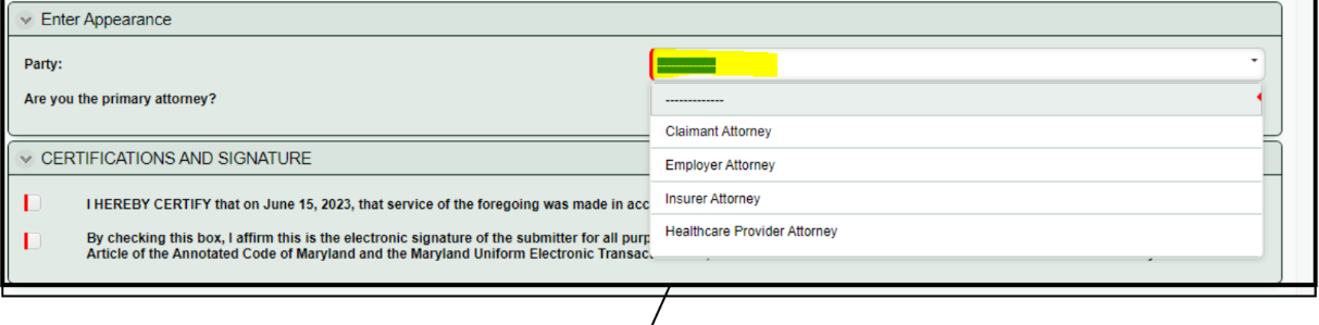 Appearance Dropdown