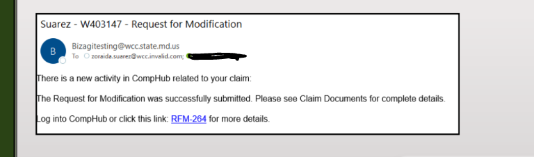 Modification Email